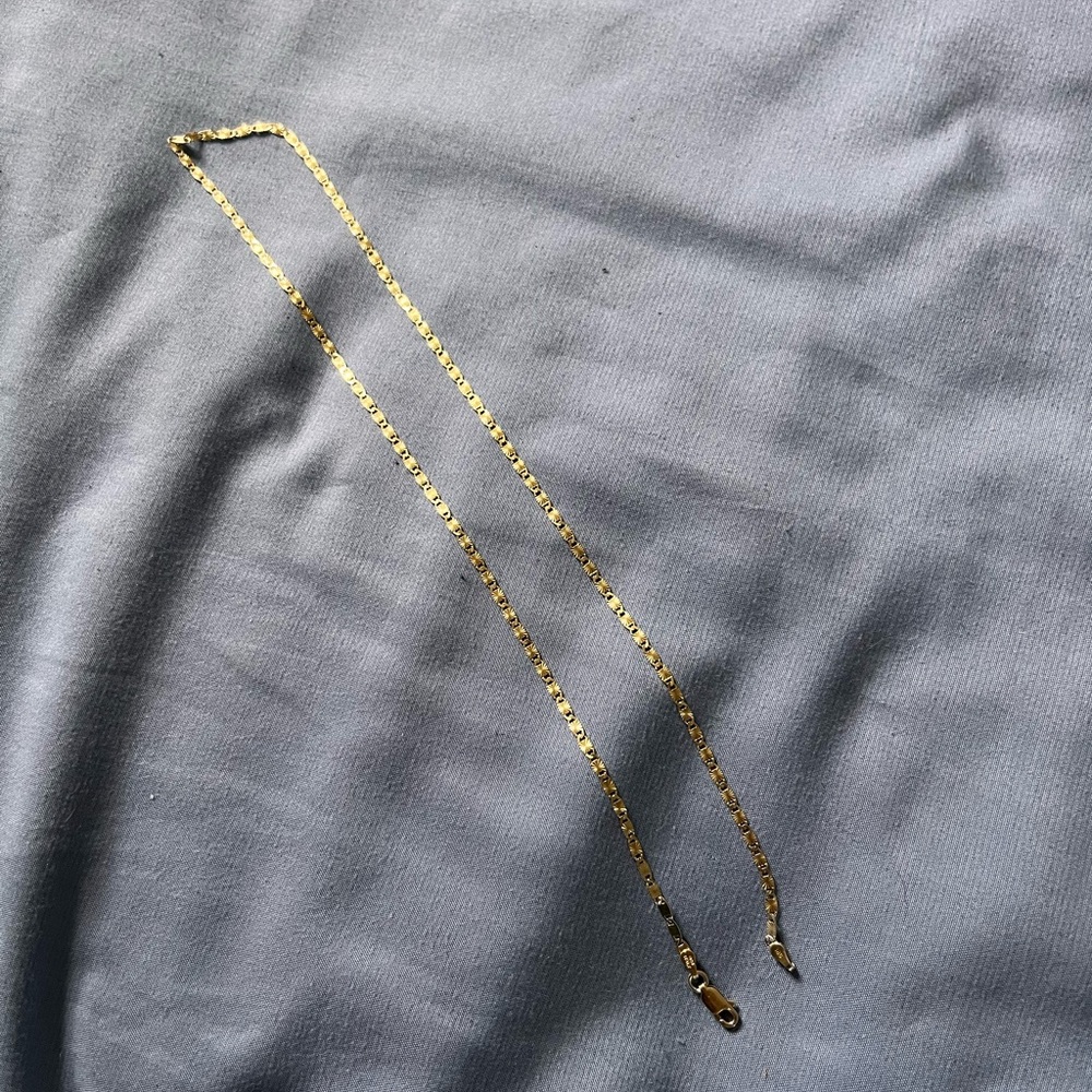 Gold plated 925 Italy silver chain necklace 20”